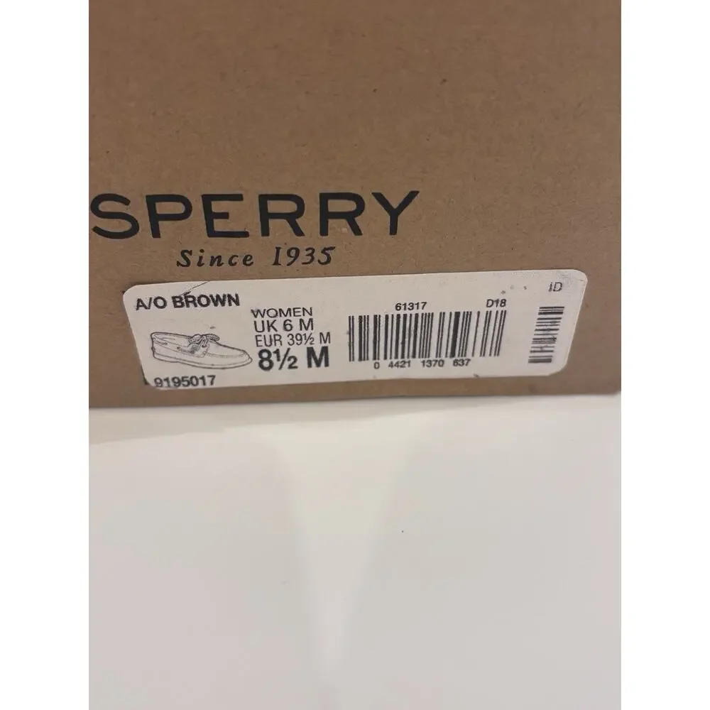 New Sperry Womens Authentic Original 2 Eye Lace Boat Shoe Loafer Tan Sz 8.5 85th